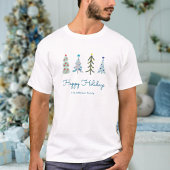 Schattigee Scandinavische kerstbomen T-shirt