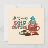 Schattigee Scandinavische kerstgnoom & warme cacao (Voorkant)