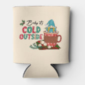 Schattigee Scandinavische kerstgnoom & warme cacao Blikjeskoeler (Voorkant)