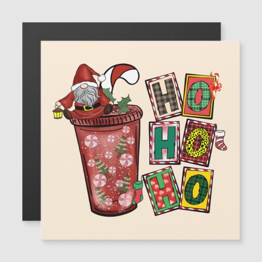 Schattigee Scandinavische Sinterklaas Gnome - Kers (Voorkant / Achterkant)