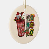 Schattigee Scandinavische Sinterklaas Gnome - Kers Keramisch Ornament (Rechts)