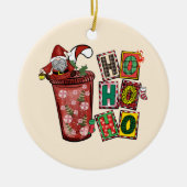 Schattigee Scandinavische Sinterklaas Gnome - Kers Keramisch Ornament (Voorkant)