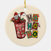 Schattigee Scandinavische Sinterklaas Gnome - Kers Keramisch Ornament (Achterkant)