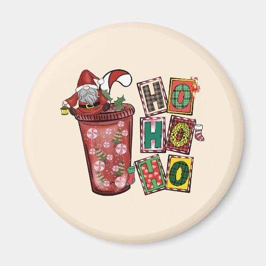 Schattigee Scandinavische Sinterklaas Gnome - Kers Magneet (Voorkant)