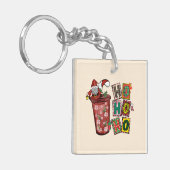 Schattigee Scandinavische Sinterklaas Gnome - Kers Sleutelhanger (Voorkant Links)