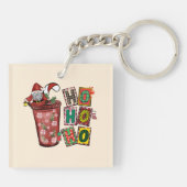 Schattigee Scandinavische Sinterklaas Gnome - Kers Sleutelhanger (Achterkant)