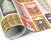 Schattigee Scandinavische stijl Natuur Cadeaupapier (Rol Hoek)