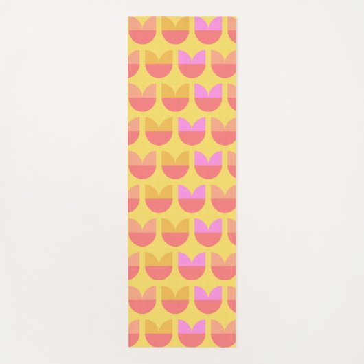 Schattigee Scandinavische Tulp Geel Sinaasappel Bl Yogamat (Voorkant)