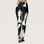 Schattigee schaakstukken leggings (Achterkant)
