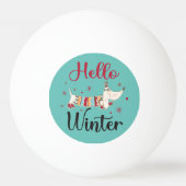 Schattigee schaatshond pingpongbal (Achterkant)