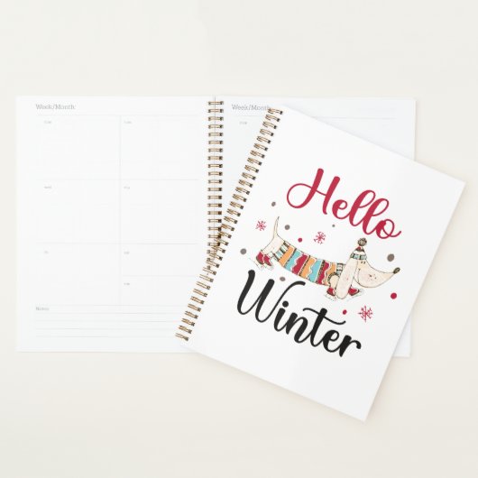 Schattigee schaatshond planner (Display)