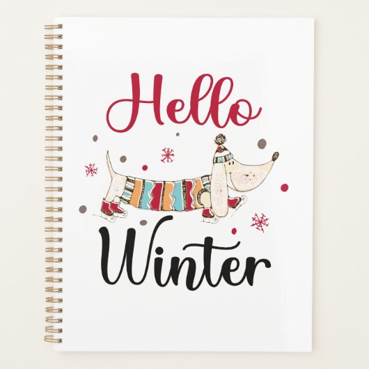 Schattigee schaatshond planner (Voorkant)
