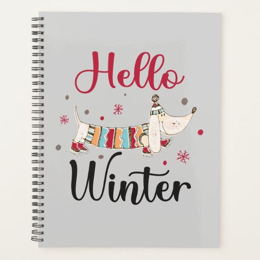 Schattigee schaatshond planner (Voorkant)