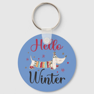 Schattigee schaatshond sleutelhanger