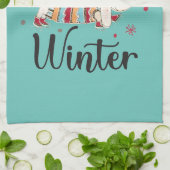 Schattigee schaatshond theedoek (Gevouwen)