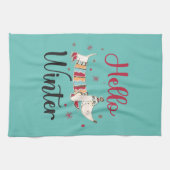 Schattigee schaatshond theedoek (Horizontaal)