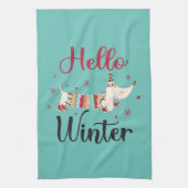 Schattigee schaatshond theedoek (Verticaal)