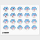 Schattigee schaatsmuis Stickers (Vel)
