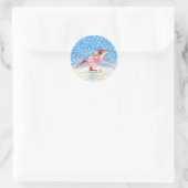 Schattigee schaatsmuis Stickers (Tas)
