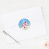 Schattigee schaatsmuis Stickers (Envelop)