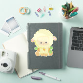 Schattigee schapen, kleine schapen, gele schapen, sticker (iPad Cover)