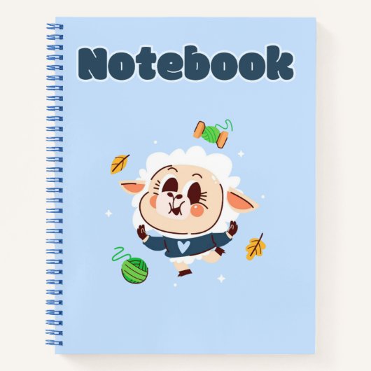 Schattigee schapen 🐑💙✨ notitieboek (Voorkant)