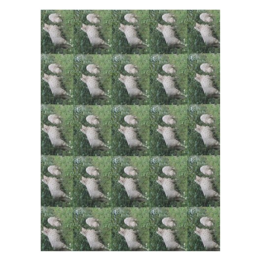 Schattigee schapenetende bladeren tafelkleed (Voorkant)