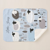 Schattigee schapenpastel blauwe kleuren minimaal g sherpa deken (Voorkant (horizontaal))