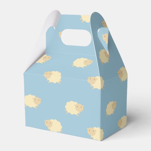 Schattigee schapenpatroongunstbox bedankdoosjes (Achterkant)