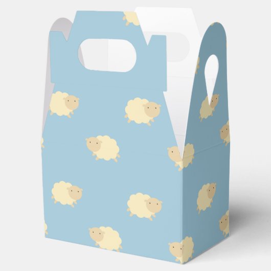 Schattigee schapenpatroongunstbox bedankdoosjes (Geopend)