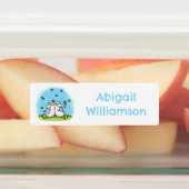 Schattigee schapenvrienden cartoon gepersonaliseer labels (Aangebracht)