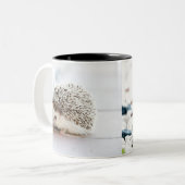 Schattigee schattige baby egel tweekleurige koffiemok (Voorkant links)