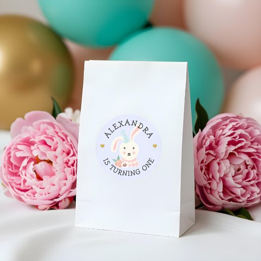 Schattigee Schattige Baby Konijn Partij Dier Ronde Sticker