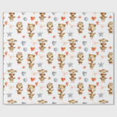 Schattigee Schattige Baby Uil Kinderen Cadeaupapier (Vlak)