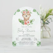 Schattigee Schattige Bloemen Luiaard Meisje Boog B Kaart (Staand voorkant)