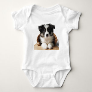 Schattigee Schattige Border Collie Puppy Dog Romper