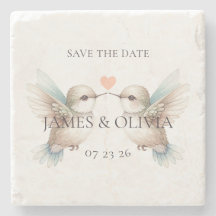 Schattigee Schattige bruiloft Save the Date Stone