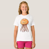 Schattigee Schattige Cartoon kwallen T-shirt (Voorkant volledig)
