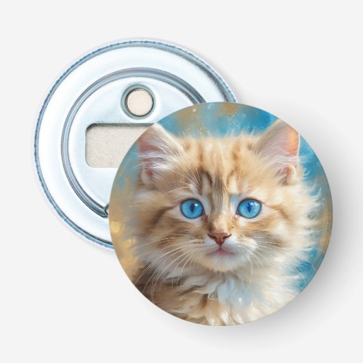 Schattigee Schattige Cat-37823 Button Flesopener (Voorkant)