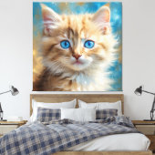 Schattigee Schattige Cat-37823 Canvas Afdruk (Insitu (Slaapkamer))