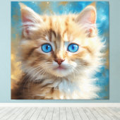 Schattigee Schattige Cat-37823 Canvas Afdruk (Insitu (Houten vloer))