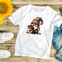 Schattigee Schattige Coffee Gnome Vrouwen T-shirt