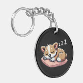 Schattigee Schattige Dierenvrienden Welsh Corgi P Sleutelhanger (Voorkant Links)