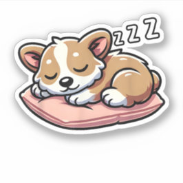 Schattigee Schattige Dierenvrienden Welsh Corgi P Sticker