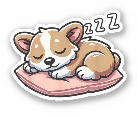 Schattigee Schattige Dierenvrienden Welsh Corgi P Sticker (Voorkant)