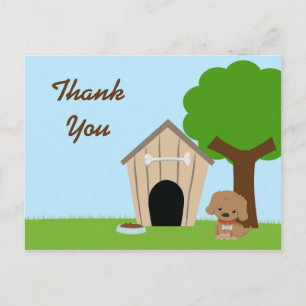 Schattigee schattige Doggie House Dank u briefkaar Briefkaart