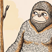 Schattigee Schattige en gezellige Boho Bigfoot Pos Poster