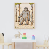 Schattigee Schattige en gezellige Boho Bigfoot Pos Poster