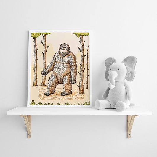 Schattigee Schattige en gezellige Boho Bigfoot Pos Poster