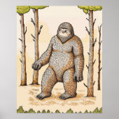 Schattigee Schattige en gezellige Boho Bigfoot Pos Poster (Voorkant)